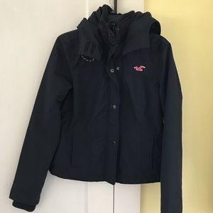 Hollister all Weather Jacket Navy Blue